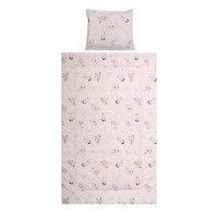 Set lenjerie pat 3 piese, bumbac ranforce, Cosy, Beige Bunnies - Lorelli