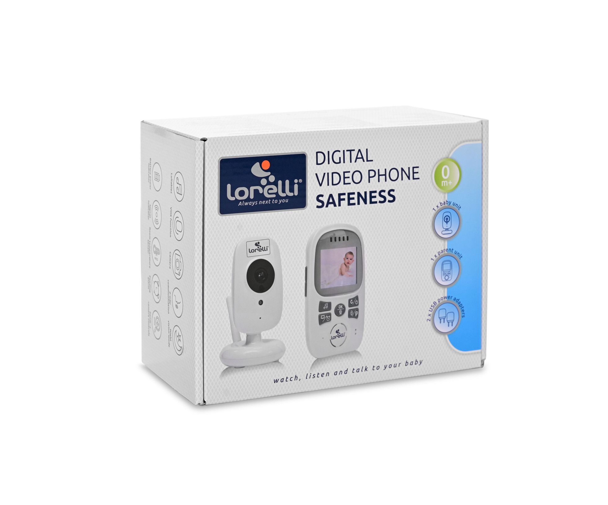 Camera supraveghere bebelusi, Lorelli,  Safeness, audio video, wireless, alb - Lorelli 2