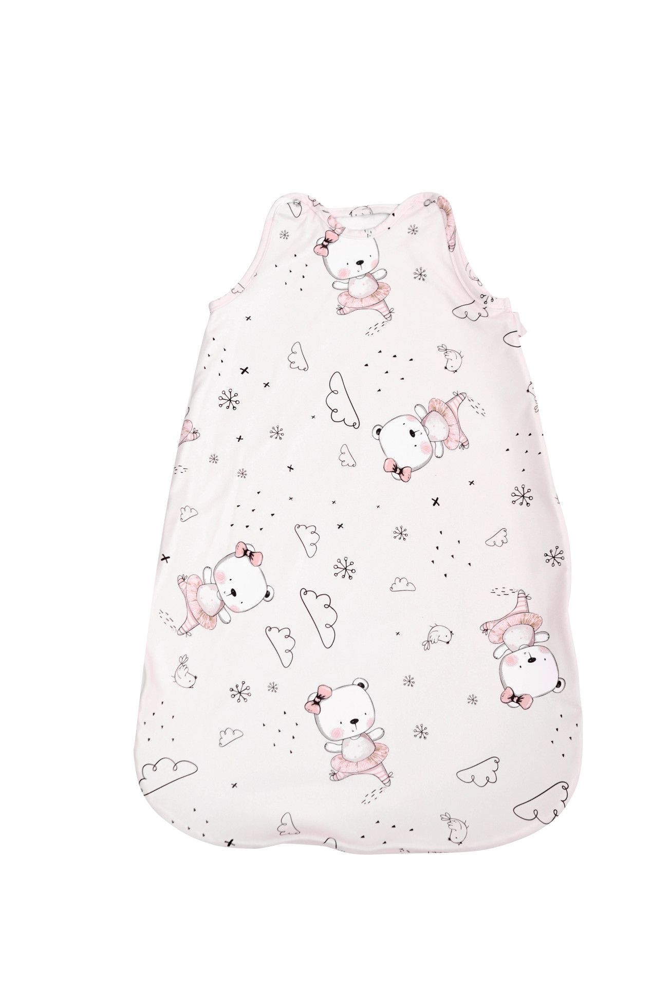 Sac de dormit toamna/iarna, pentru copii cu inaltimea maxima de 85 cm, Pink Ballerina Bear - Lorelli 1