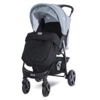 Carucior sport Daisy Basic, cu husa de picioare, Silver Blue - Lorelli