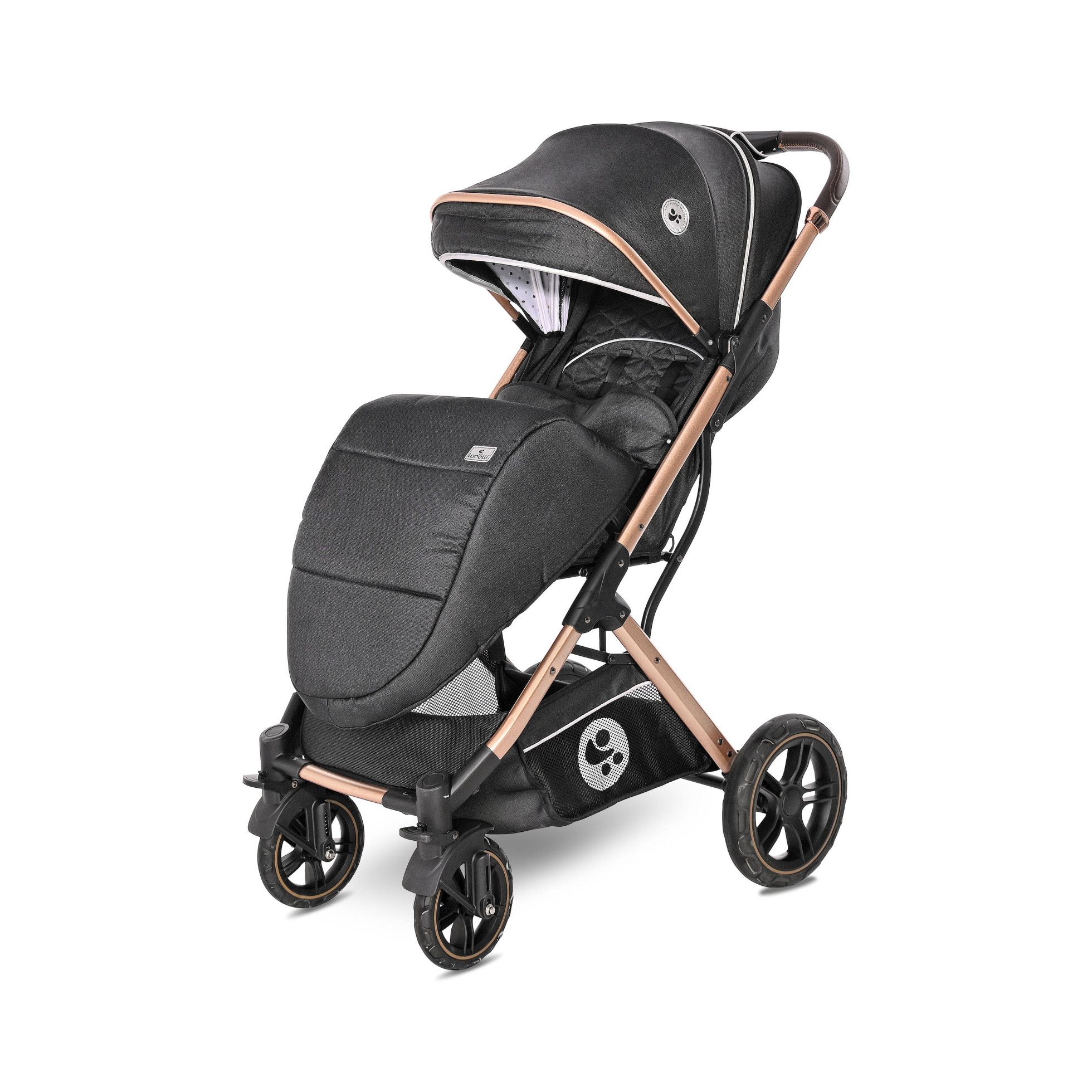 Carucior Set, Storm, pana la 22 kg, cos auto inclus, cadru aluminiu, Luxe Black - Lorelli 3