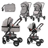 Carucior Alba Set Premium, Steel Grey - Lorelli