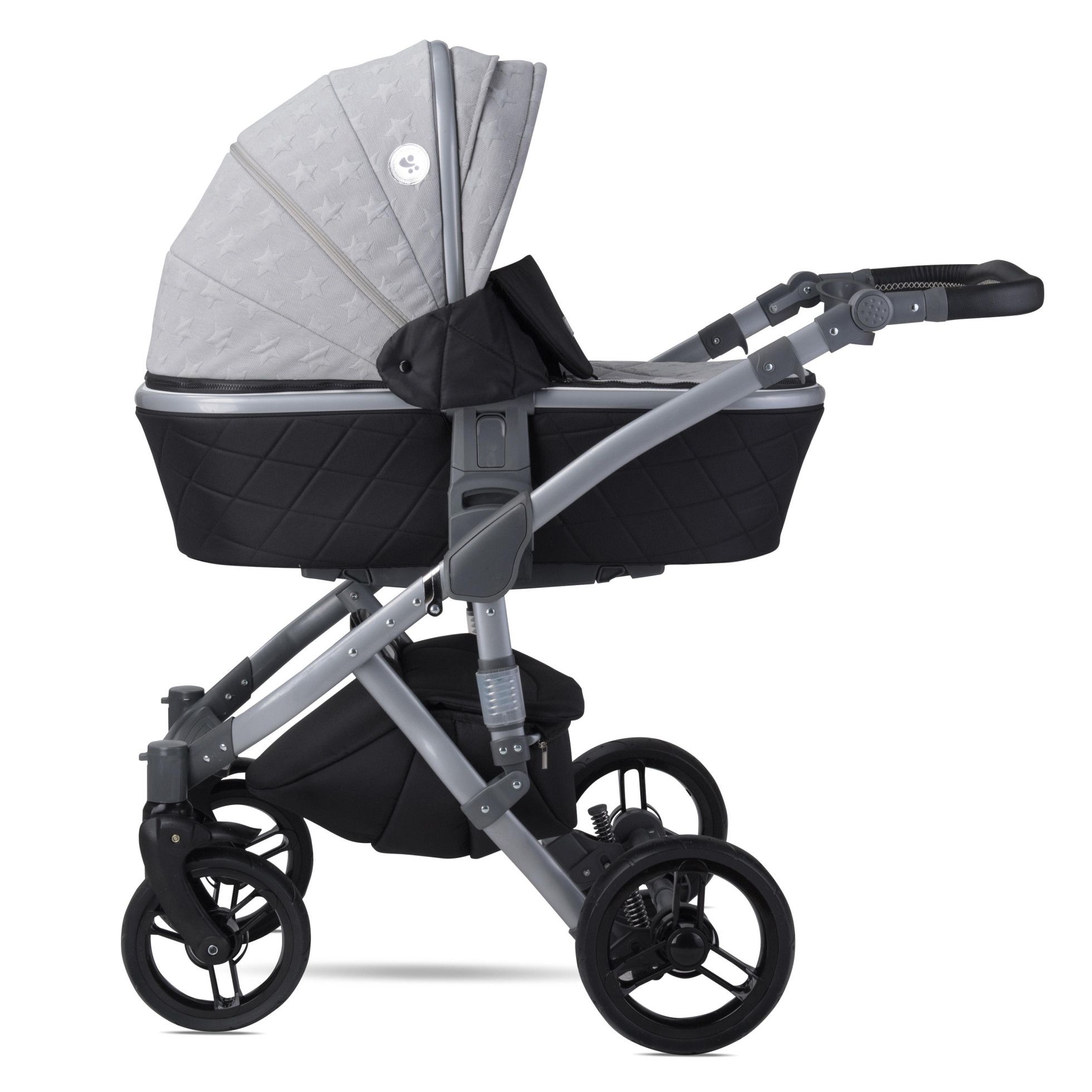 Carucior Set Rimini Premium, cos landou separat, Cool Grey Stars - Lorelli 4