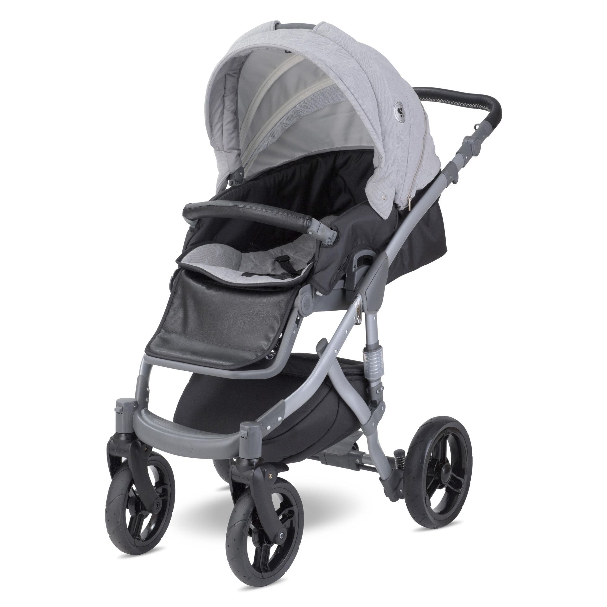 Carucior Set Rimini Premium, cos landou separat, Cool Grey Stars - Lorelli 5