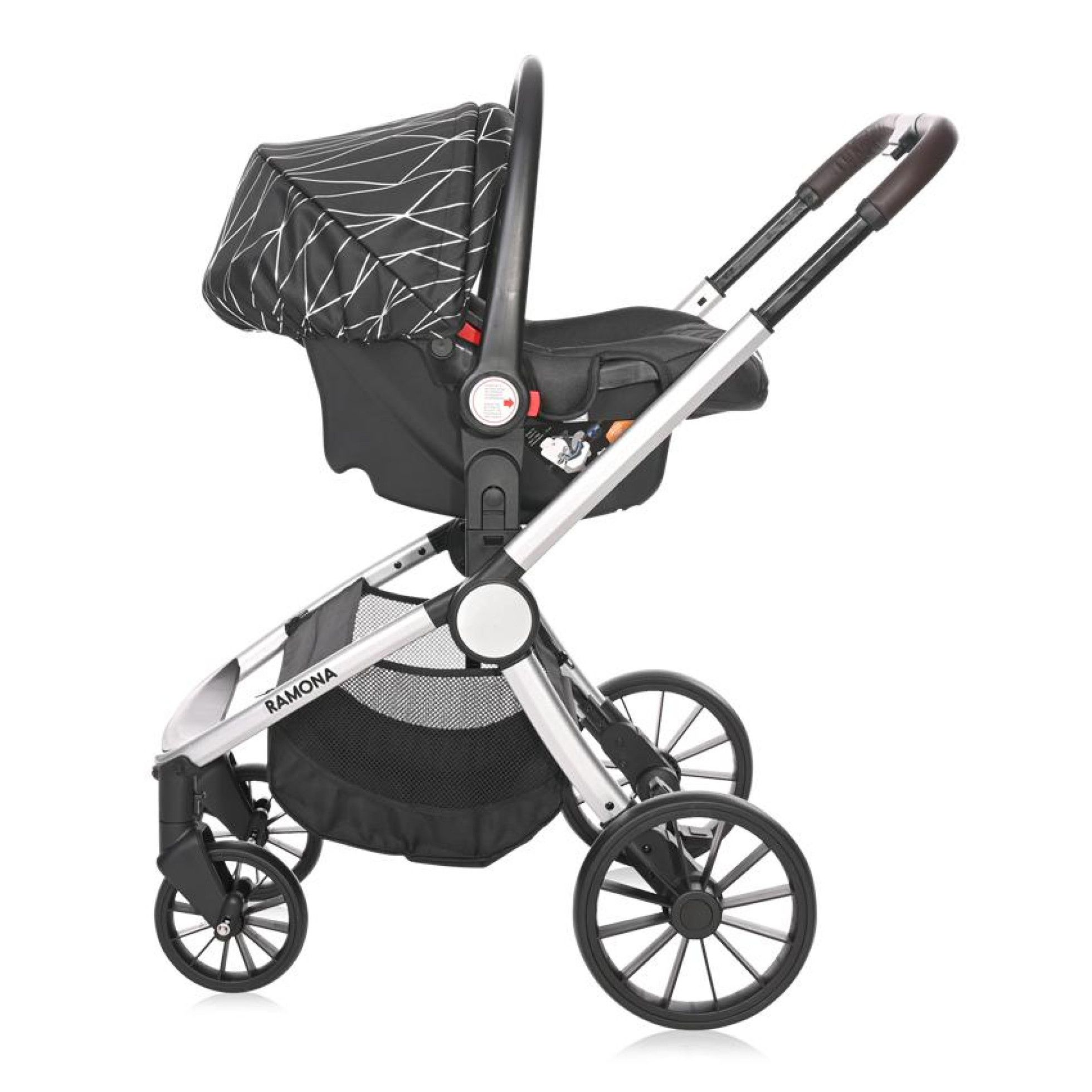 Carucior Set 3 in 1, Ramona, Silver Stripe - Lorelli 9