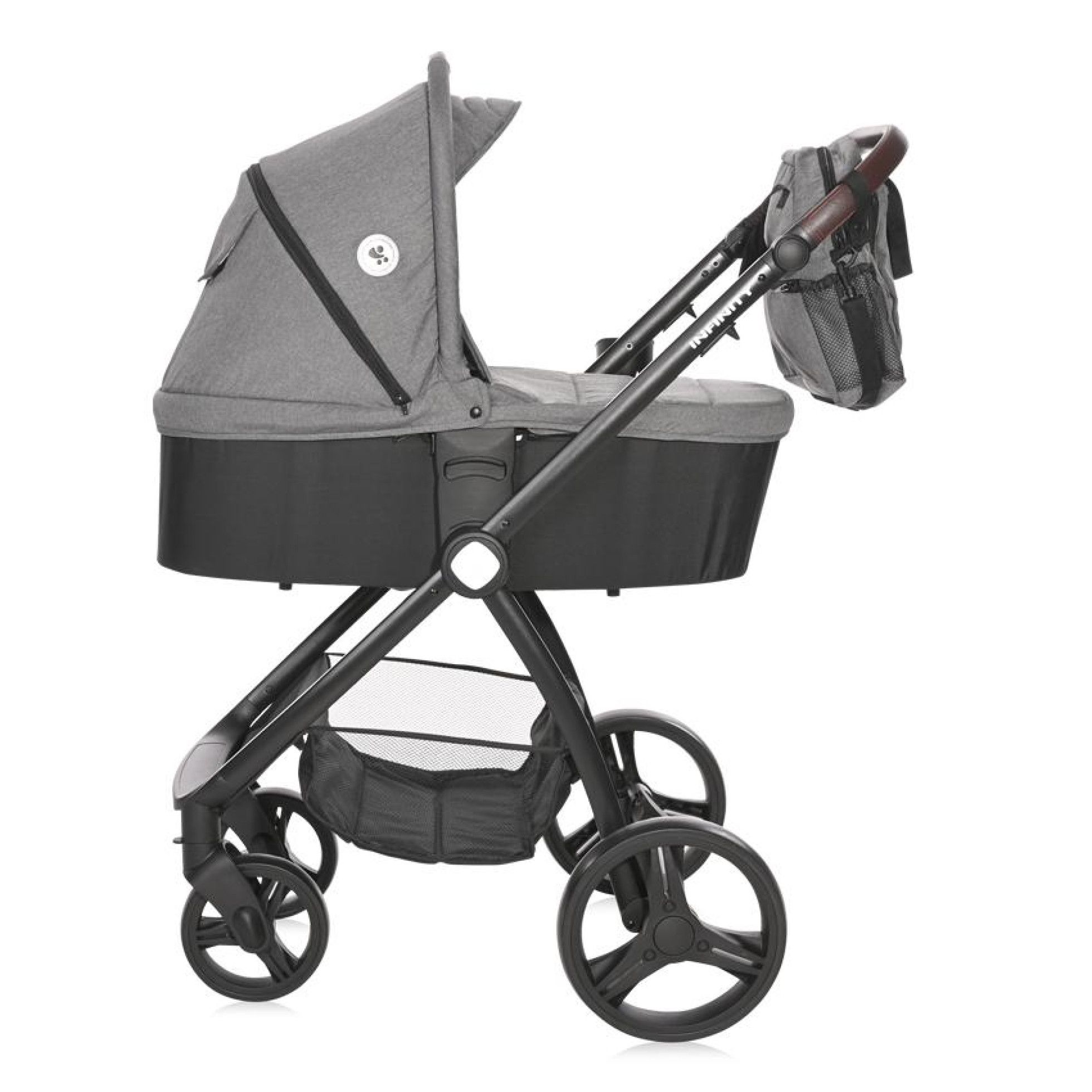 Carucior Set 3 in 1, Infinity, pana la 22 kg, Glacier Grey - Lorelli 4