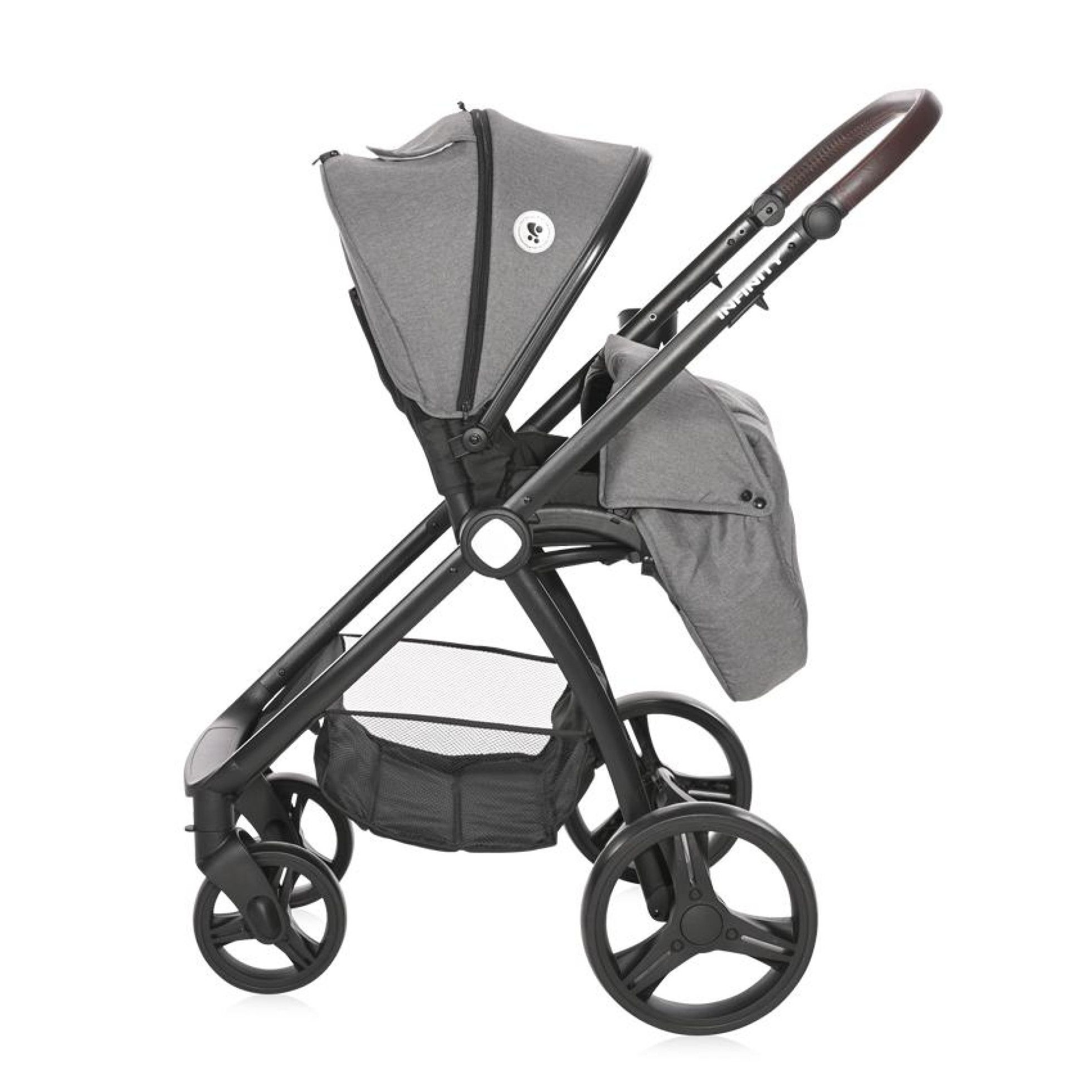 Carucior Set 3 in 1, Infinity, pana la 22 kg, Glacier Grey - Lorelli 8