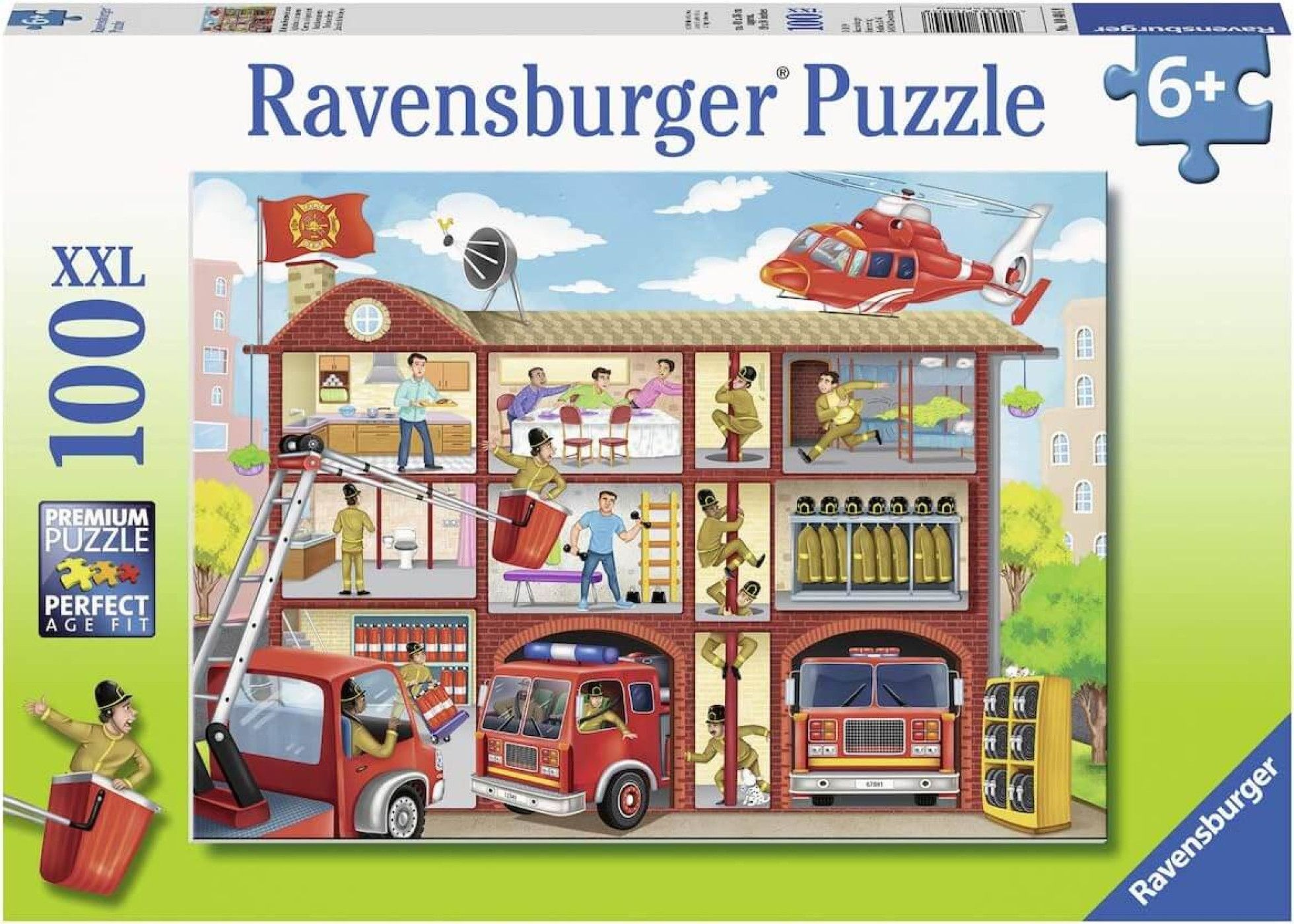 Puzzle Pompieri Salvatori, 100 piese - Ravensburger 1