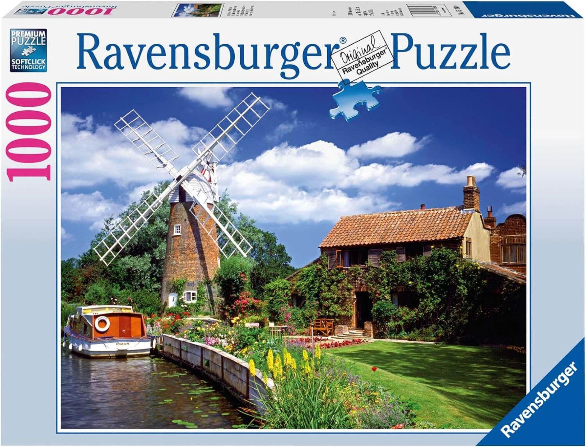 Puzzle Moara de Vant Pitoreasca, 1000 piese - Ravensburger 1