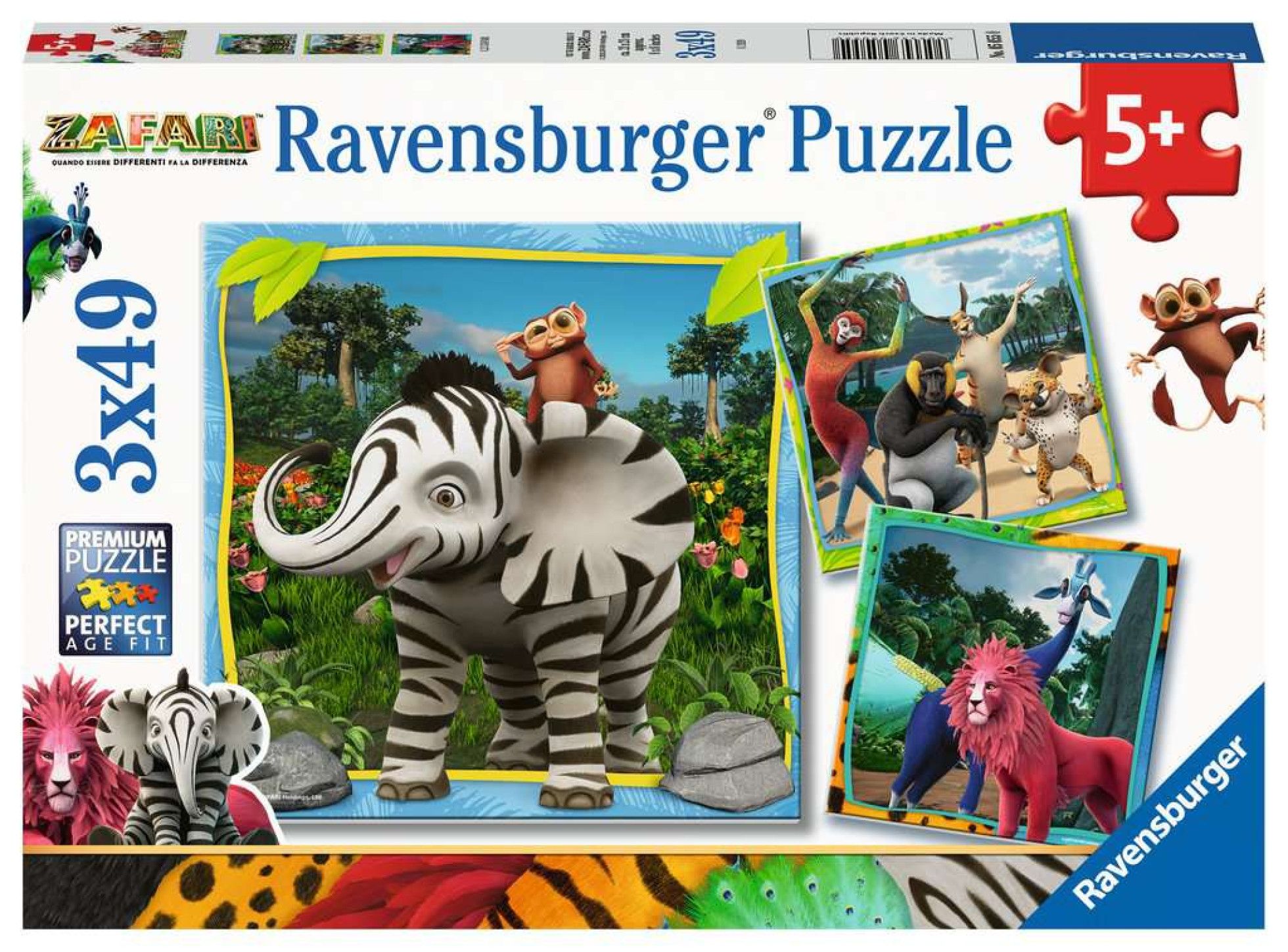 Puzzle Animale, 3x49 piese - Ravensburger 1