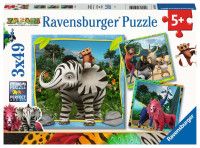 Puzzle Animale, 3x49 piese - Ravensburger