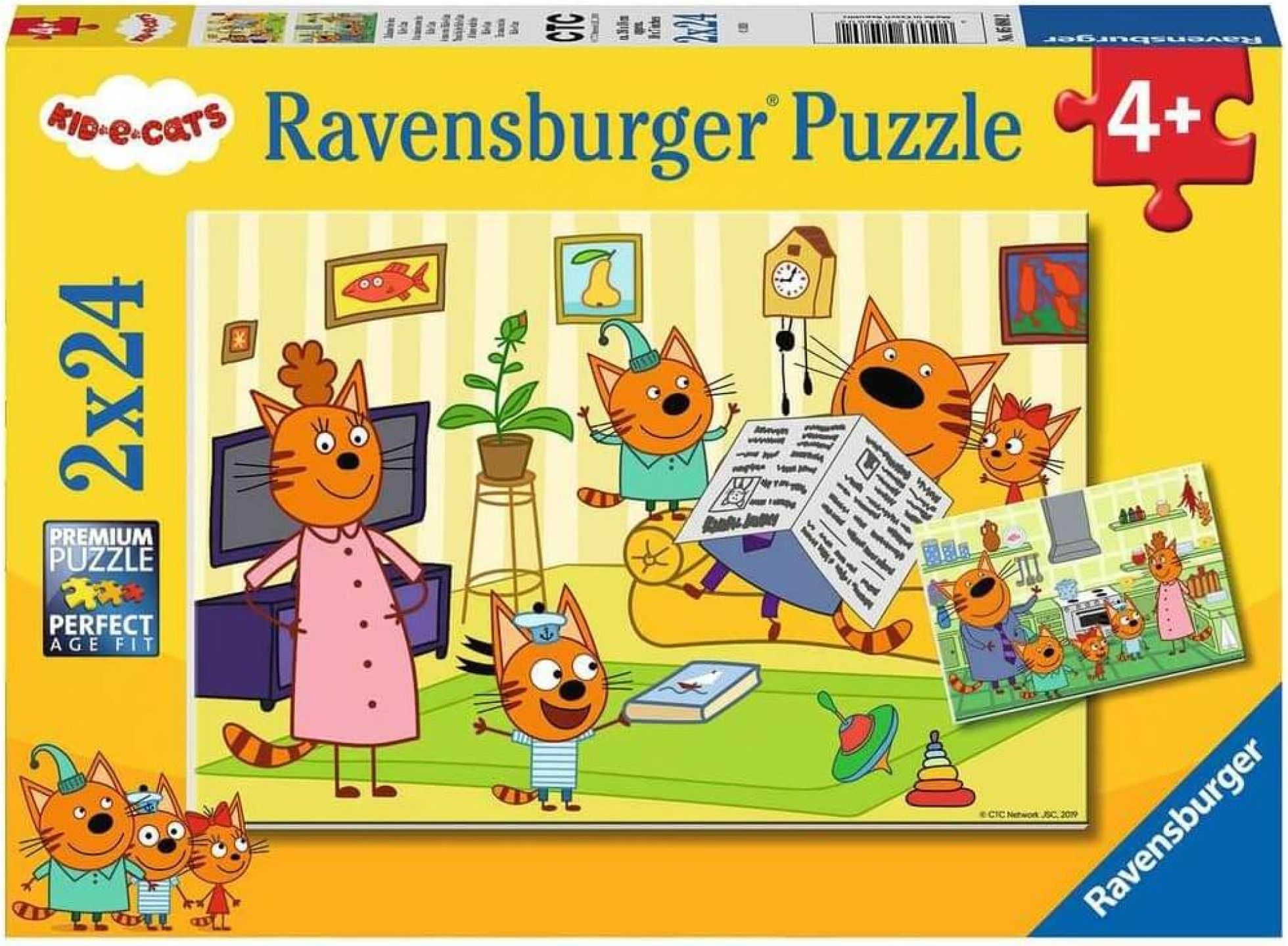 Puzzle Pisicutele Mititele Kid-e-Cats, 2x24 piese - Ravensburger 1