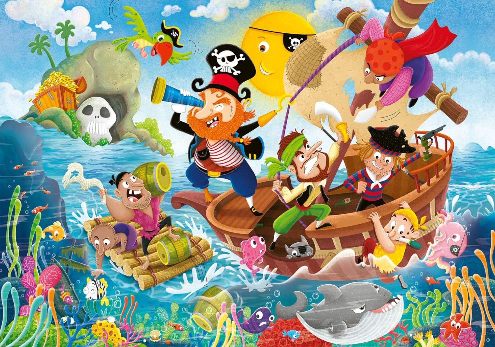 Puzzle gigant de podea Ahoy! Barca Piratilor, 24 piese - Ravensburger 2