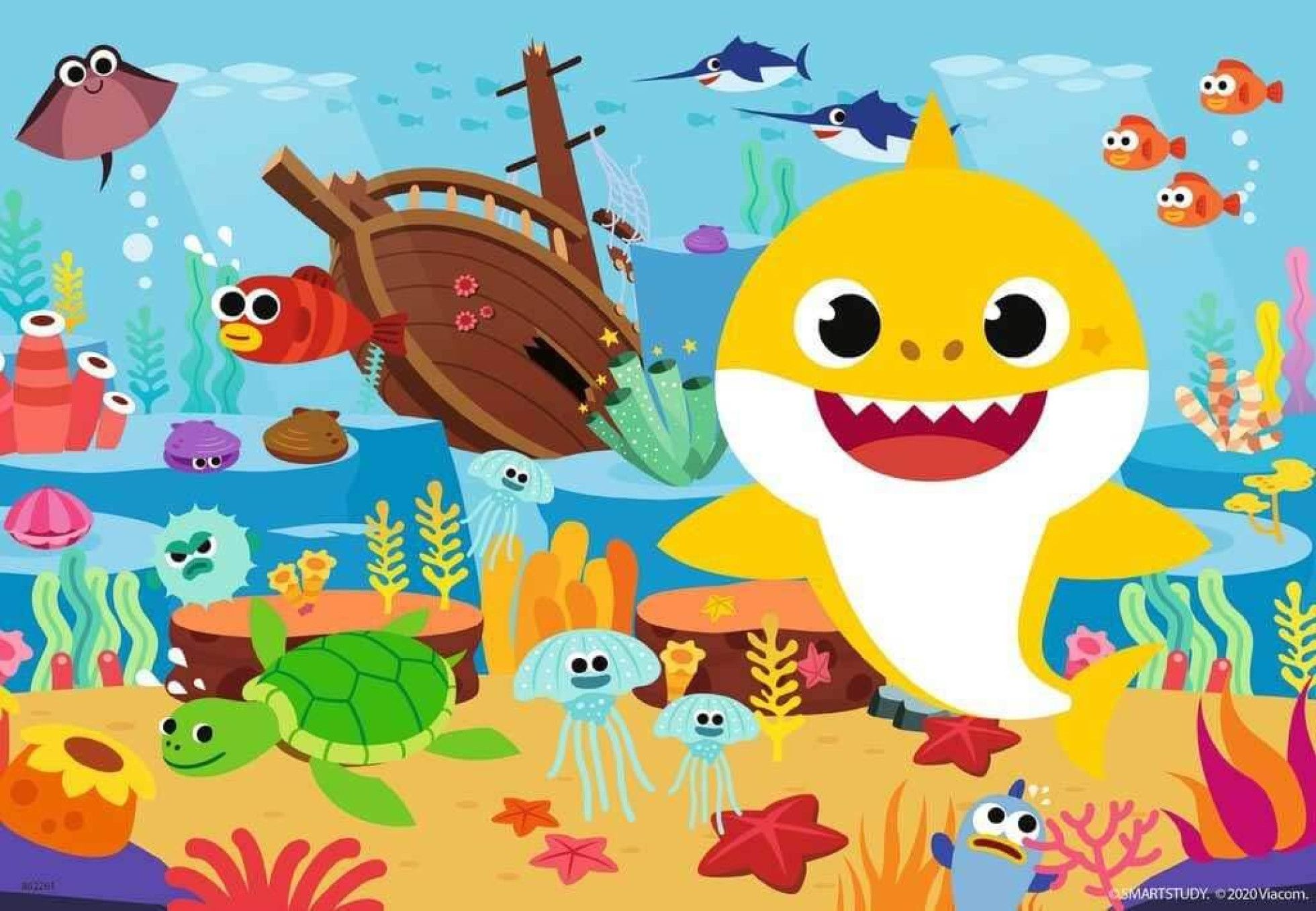 Puzzle Baby Shark, 2x12 piese - Ravensburger 2