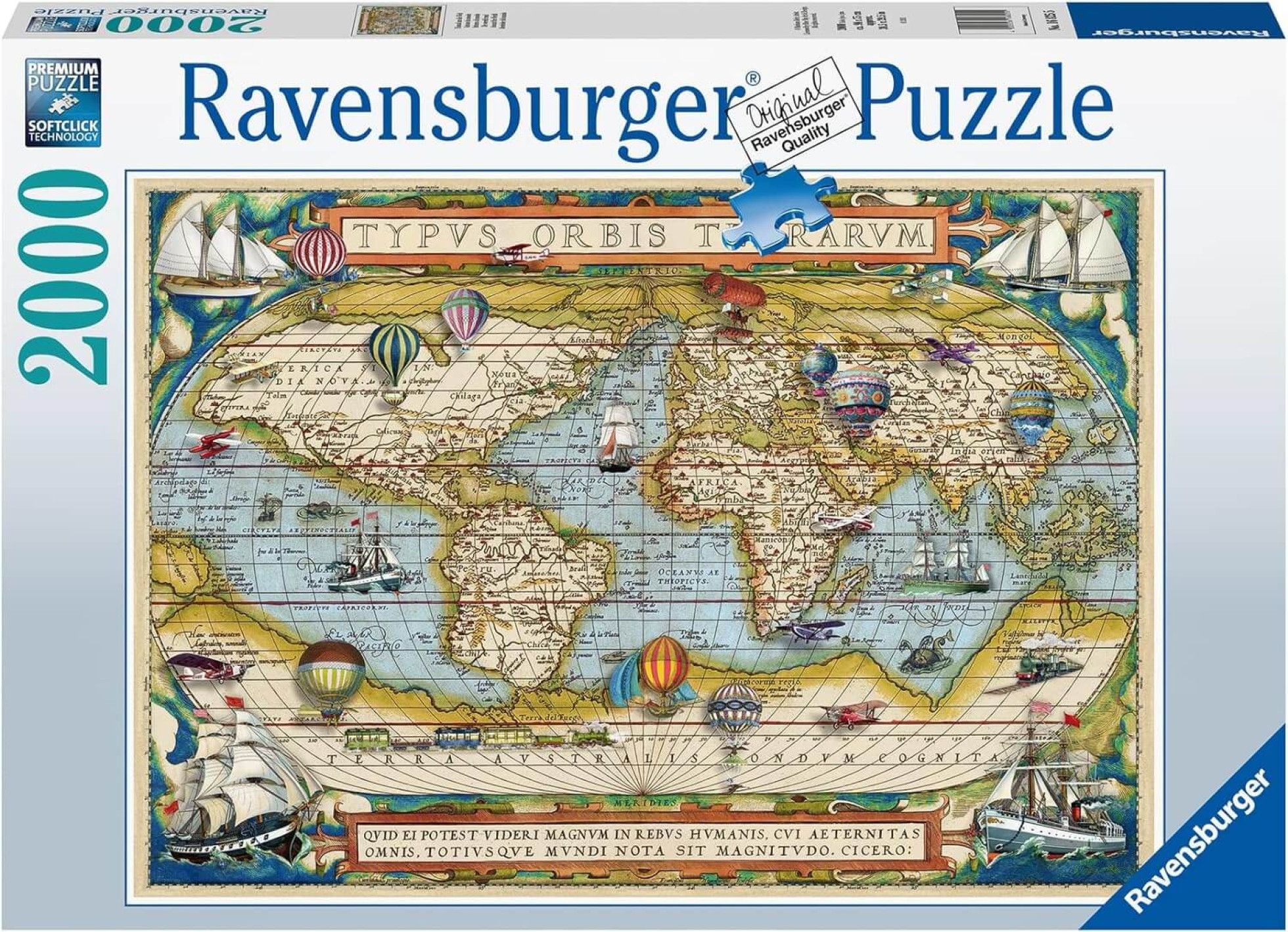 Puzzle harta lumii 2000 piese - Ravensburger 1