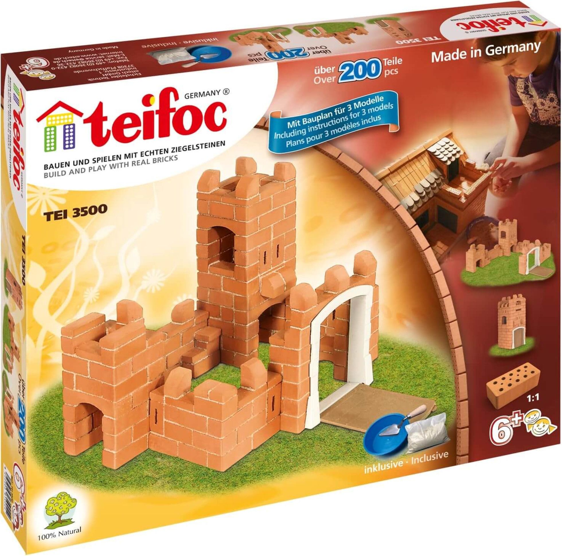 Set de constructie Castel 200 piese - Teifoc 1