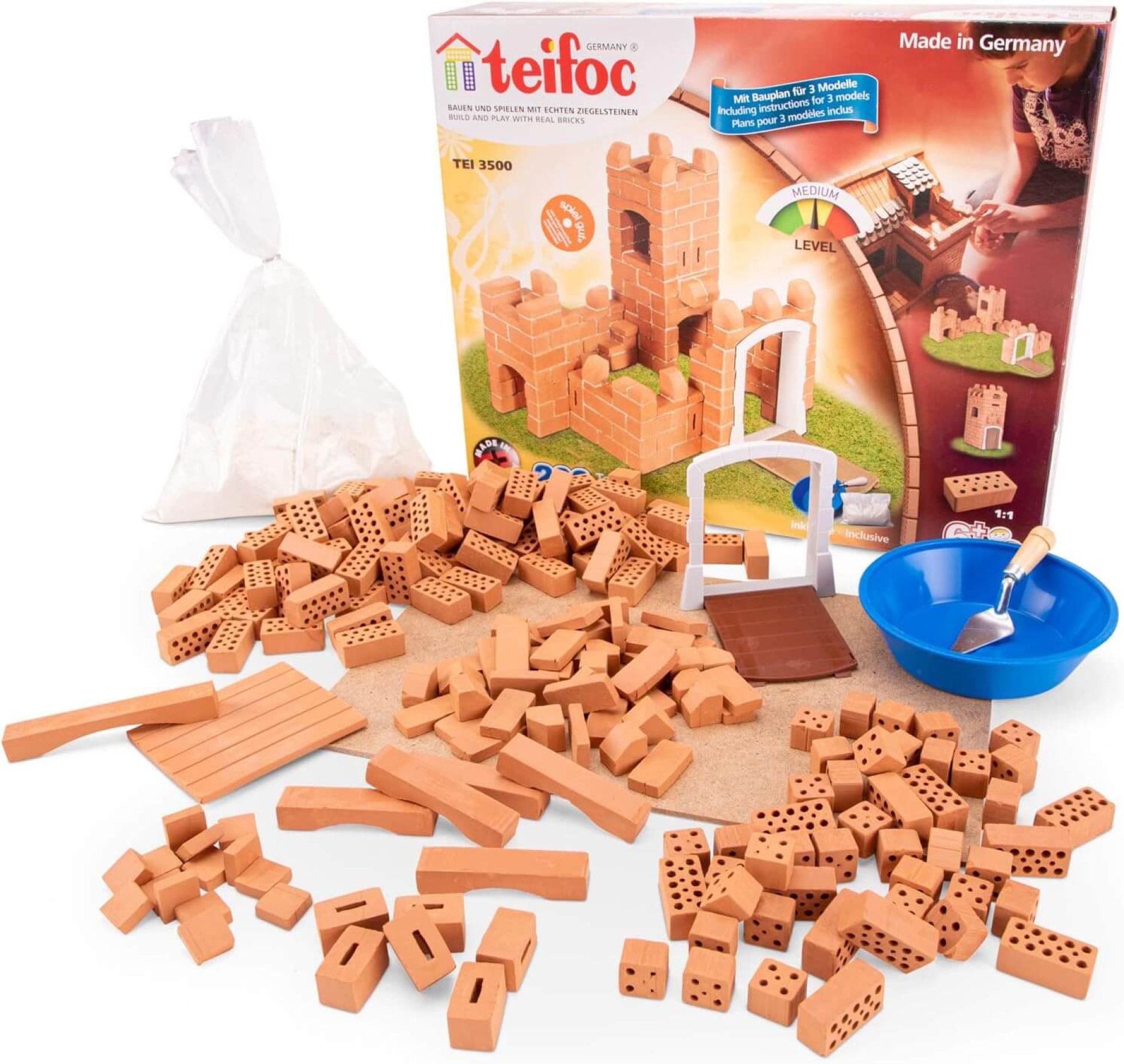 Set de constructie Castel 200 piese - Teifoc 2