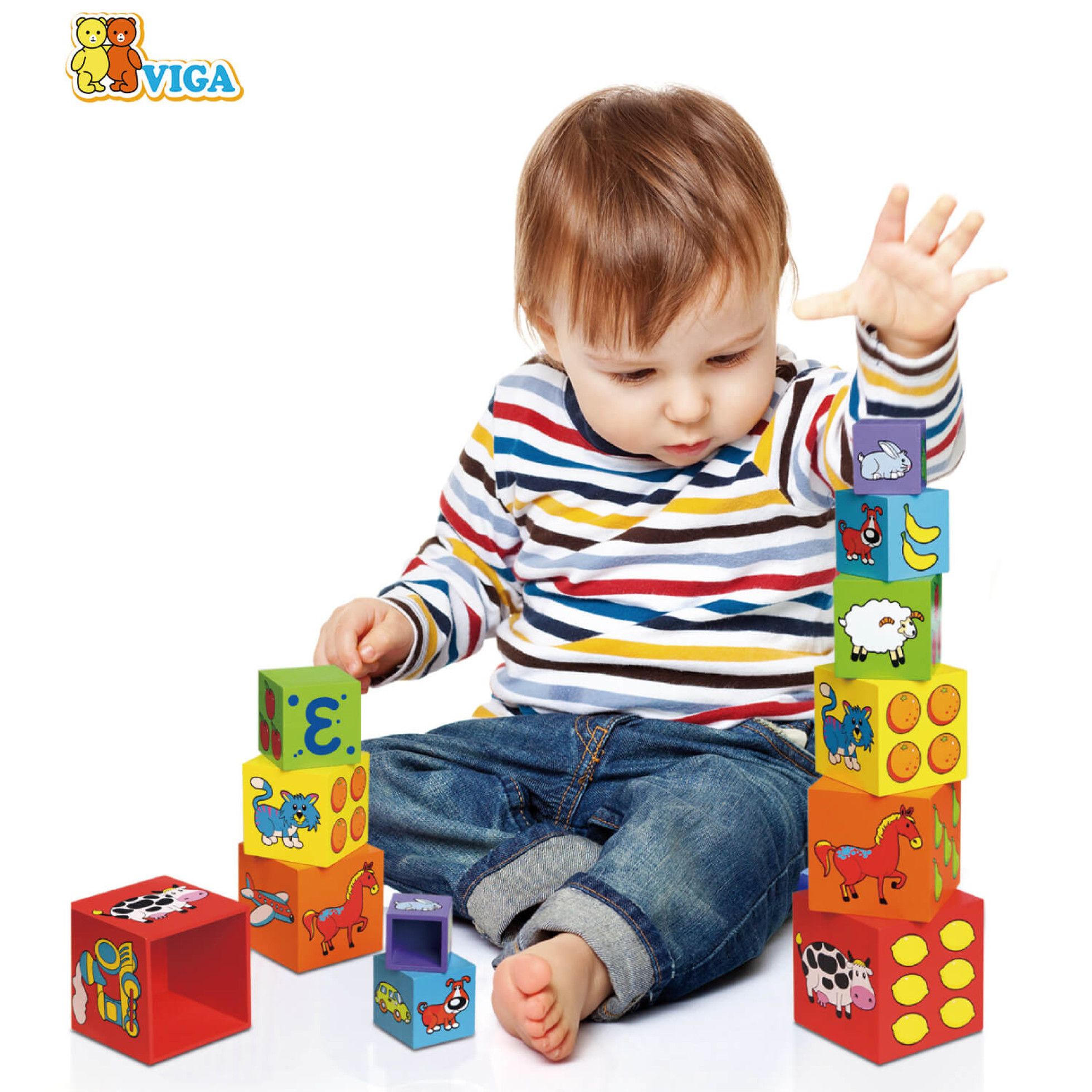 Cuburi de lemn Viga Toys - New Classic Toys 2