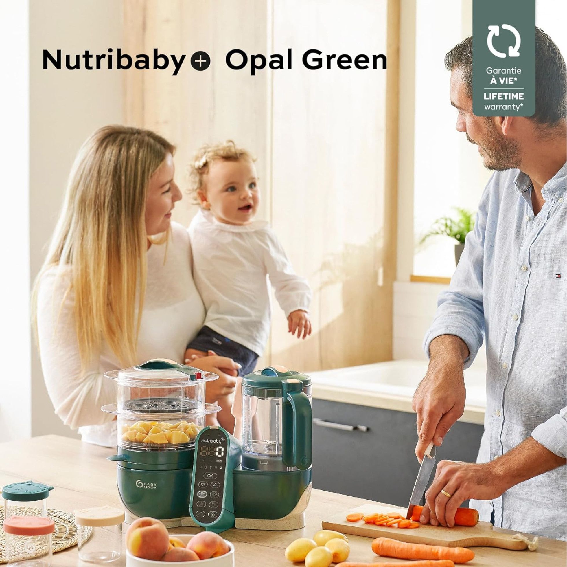 Robot multifunctional Nutribaby + 6 in 1 Opal Green - Babymoov 8