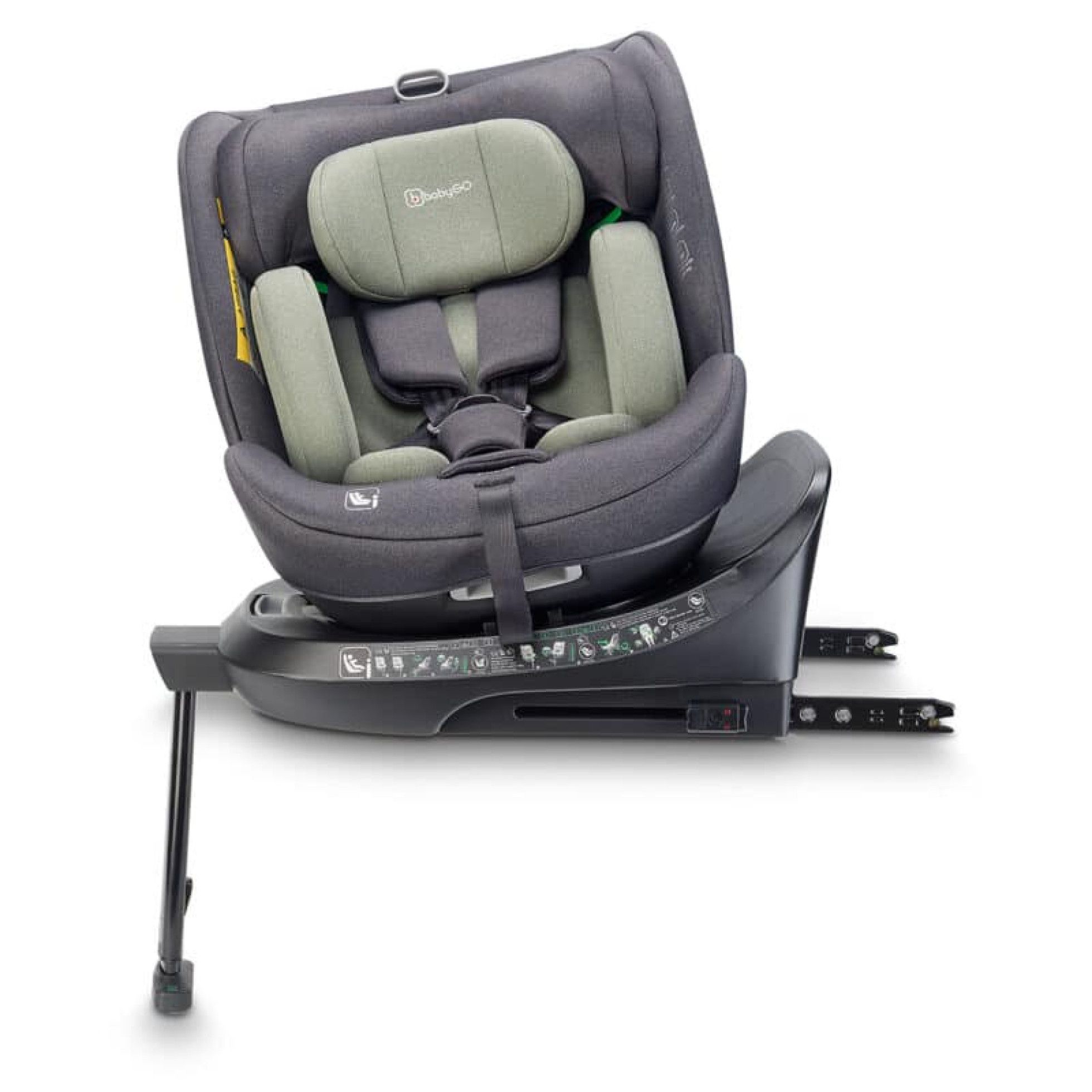 Scaun auto rotativ cu isofix MOVE360 Green - Babygo 3