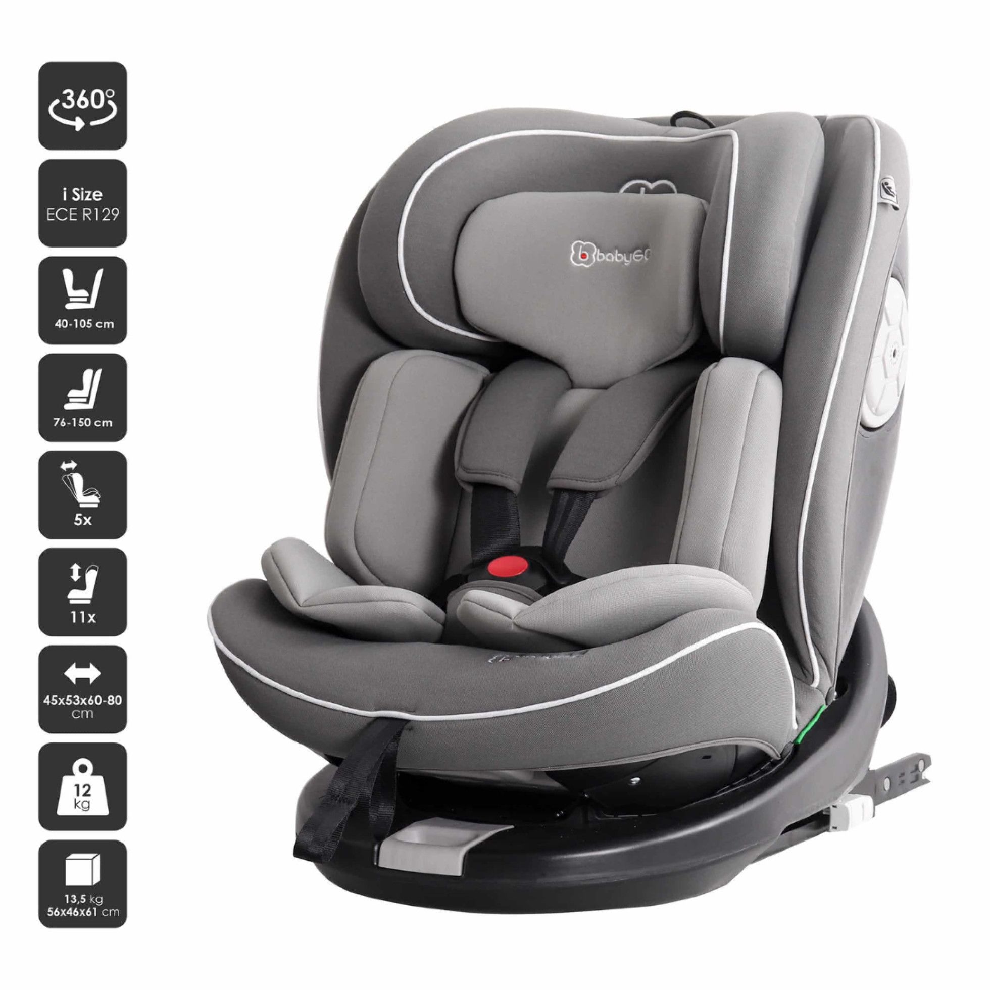 Scaun auto Nova2 Gray - Babygo 1