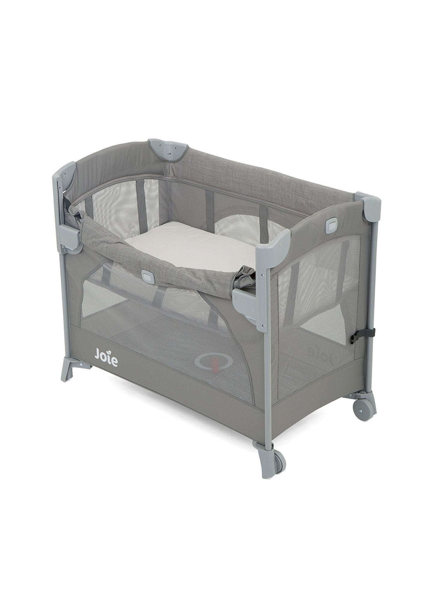 Patut pliant pentru cosleeping Kubbie Foggy Gray - Joie 2