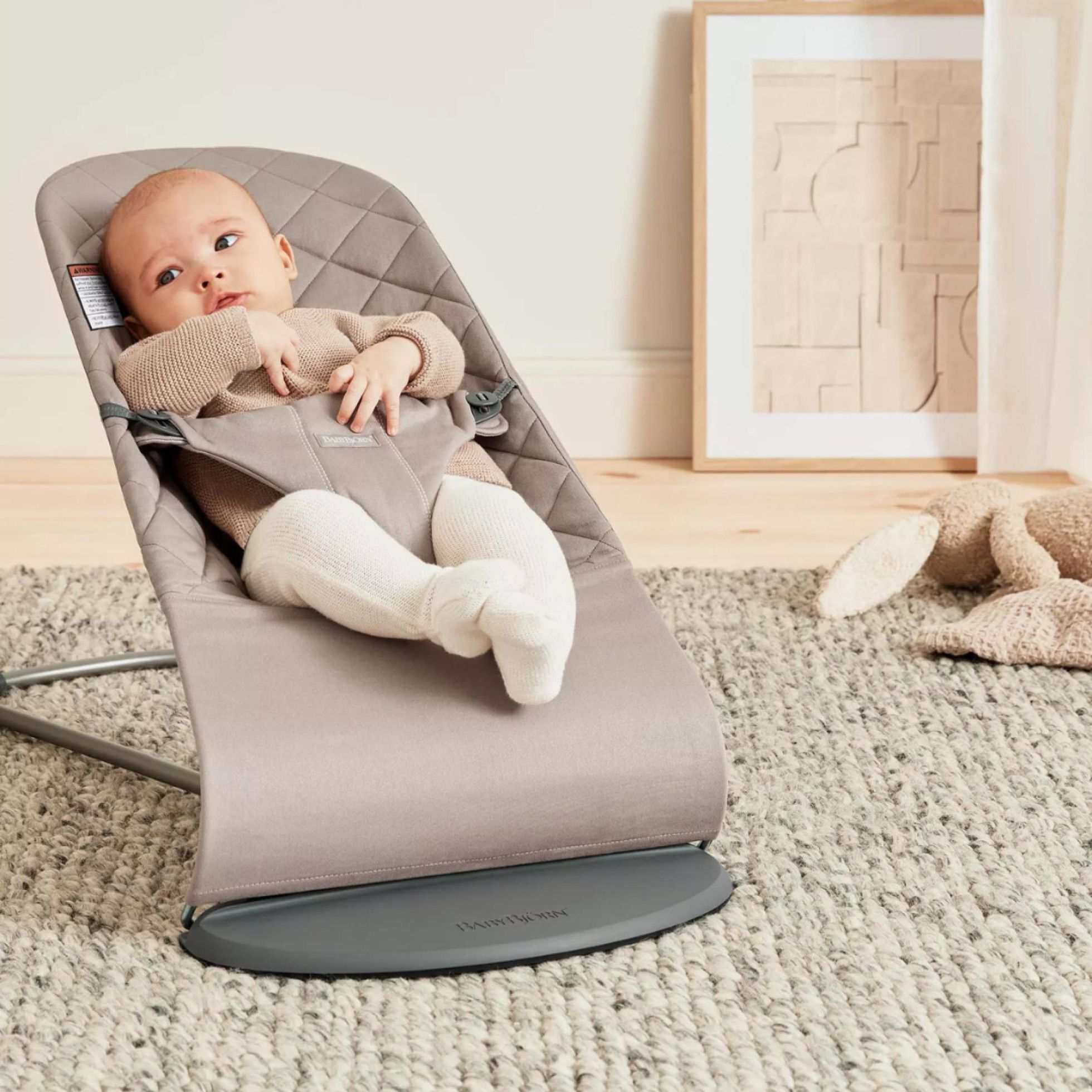 Balansoar Bliss Sand Grey din tesatura matlasata cu aspect Clasic - BabyBjorn 5