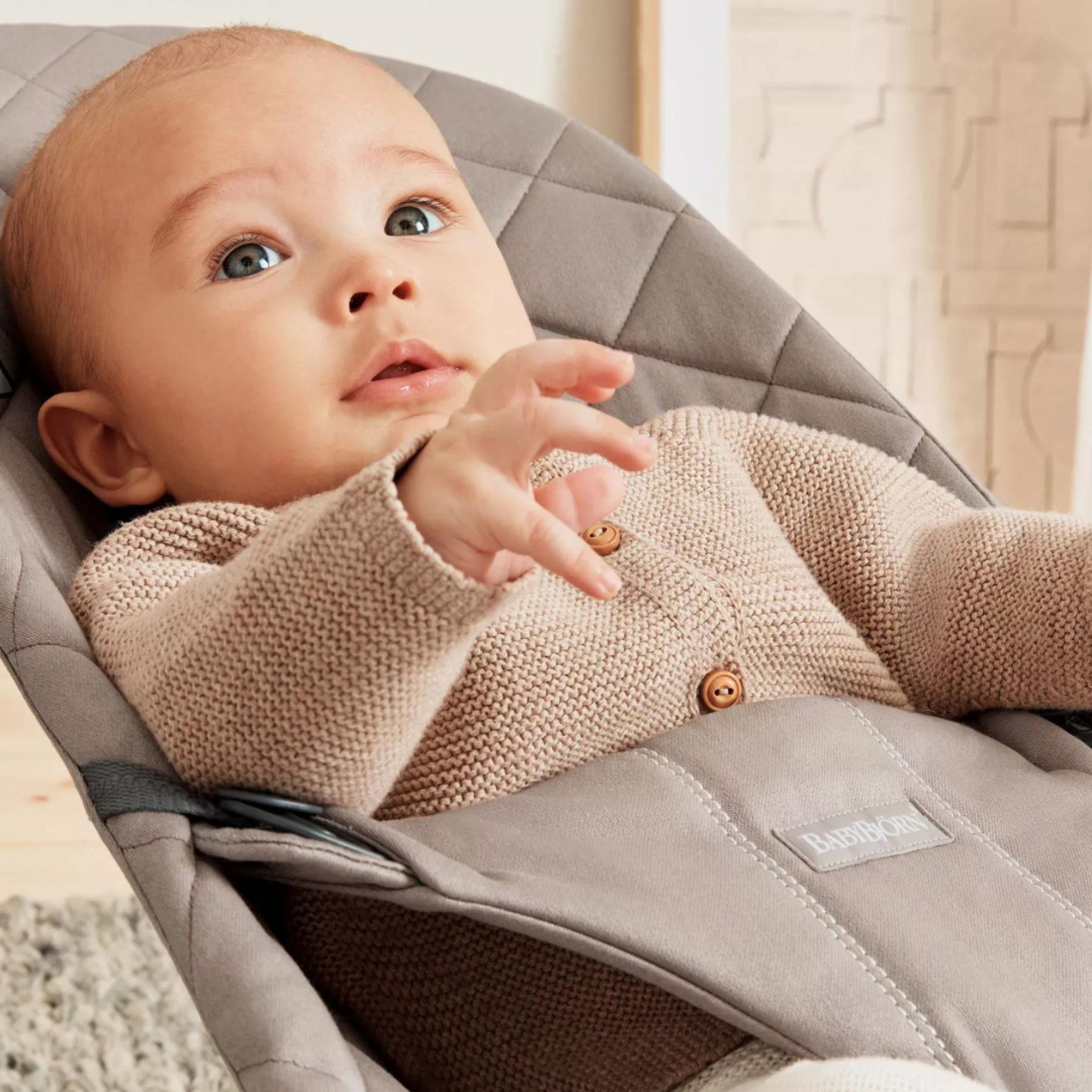 Balansoar Bliss Sand Grey din tesatura matlasata cu aspect Clasic - BabyBjorn 6