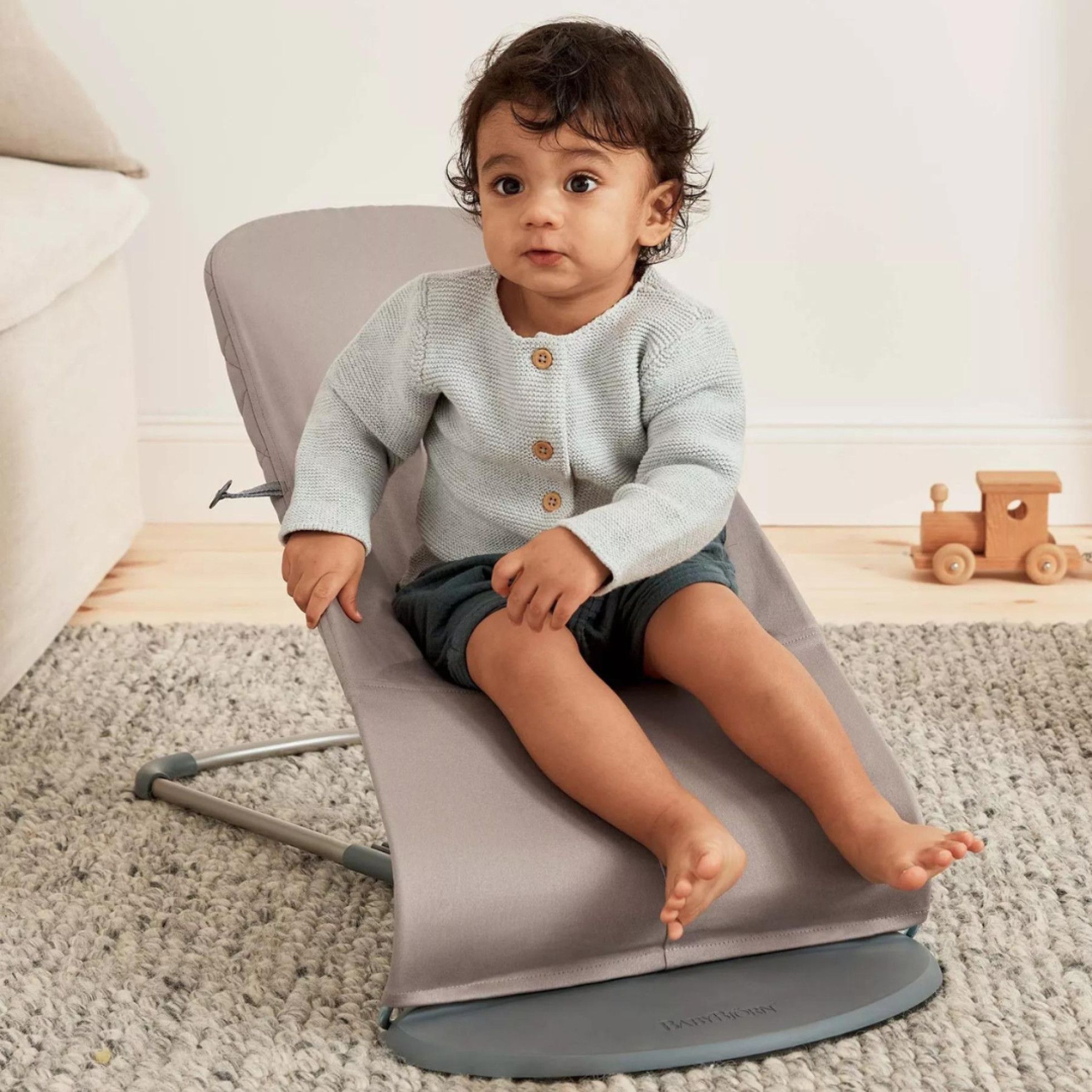 Balansoar Bliss Sand Grey din tesatura matlasata cu aspect Clasic - BabyBjorn 7