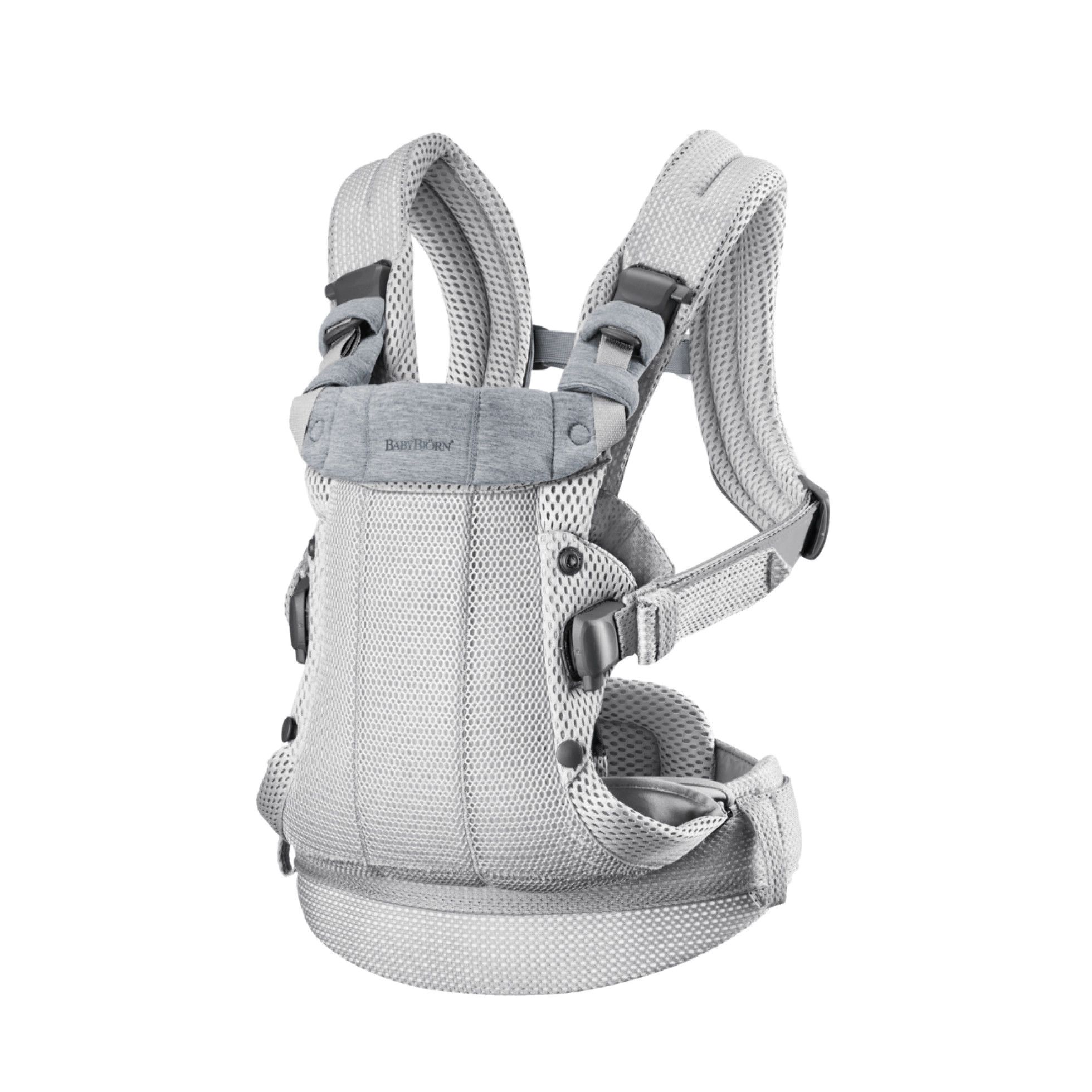 Marsupiu anatomic cu multiple pozitii de purtare editie limitata colectia Harmony 3D Mesh Silver - BabyBjorn 1