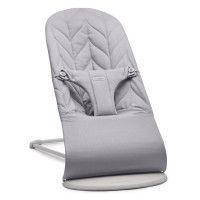 Balansoar Bliss Light Grey din tesatura matlasata cu aspect delicat de petala - BabyBjorn