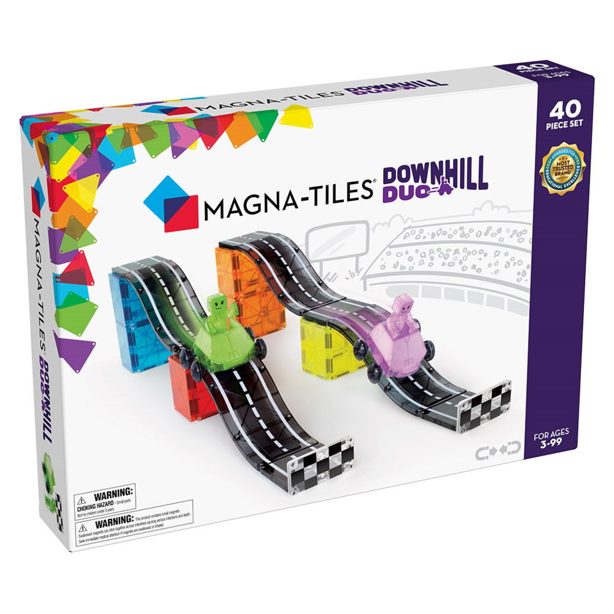 Set Magnetic Downhill Duo, 40 piese - Magna-Tiles 1