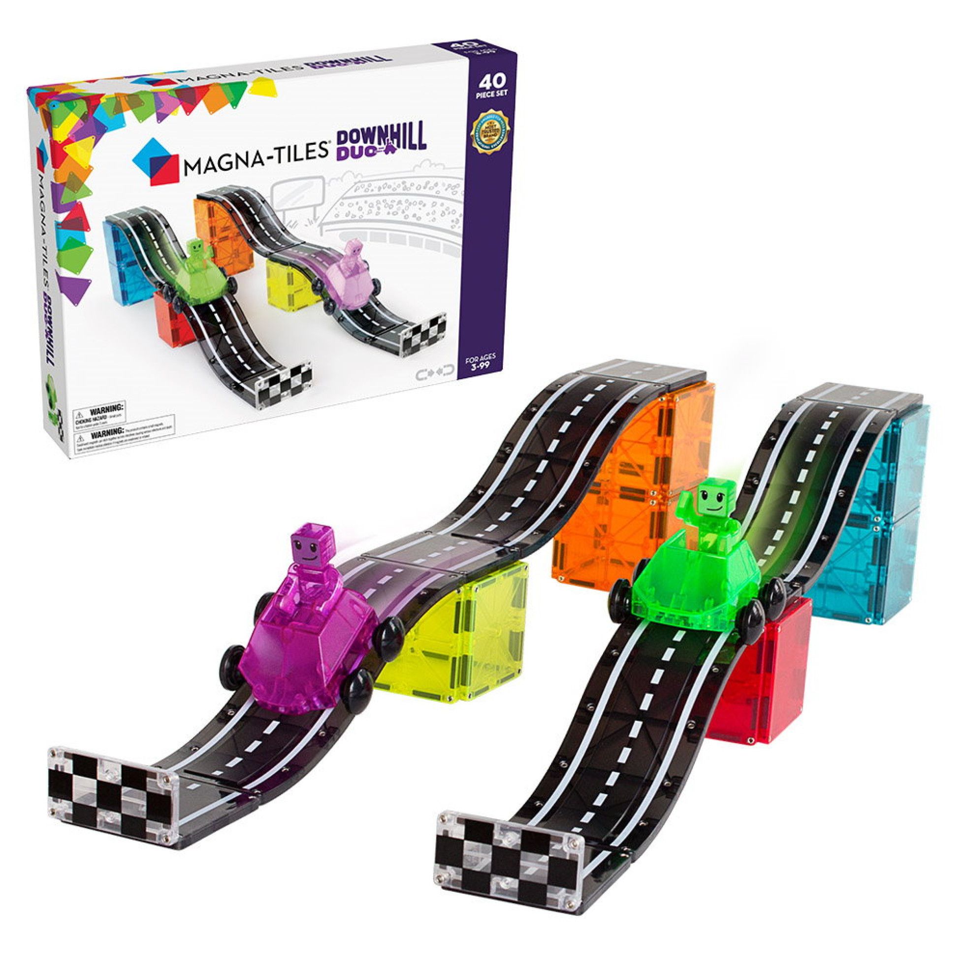 Set Magnetic Downhill Duo, 40 piese - Magna-Tiles 2