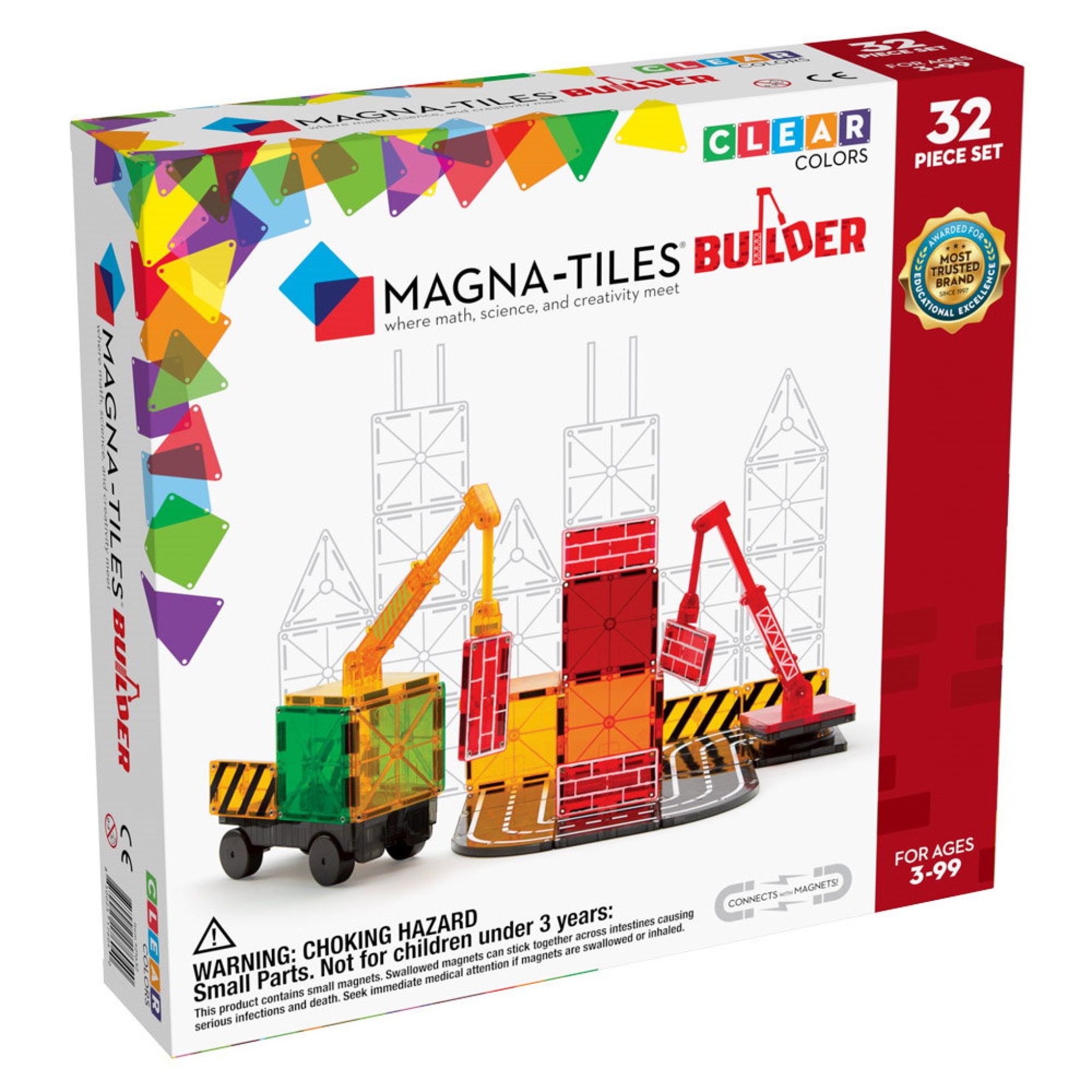 Set Magnetic Builder, 32 piese - Magna-Tiles 1