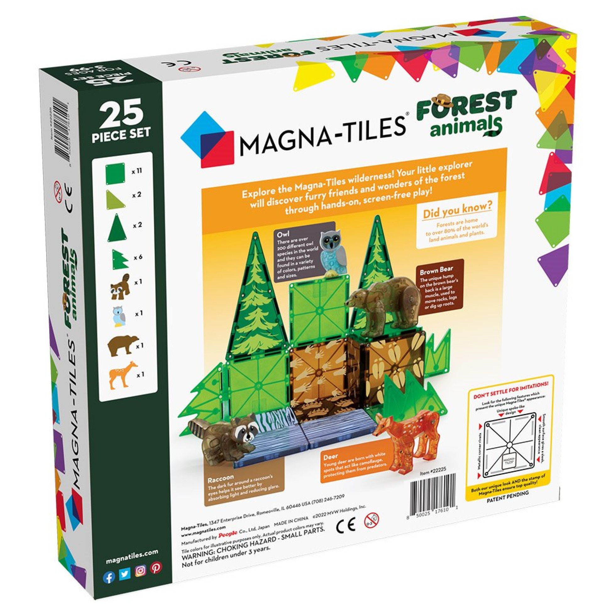 Set Magnetic Forest Animals, 25 piese - Magna-Tiles 6