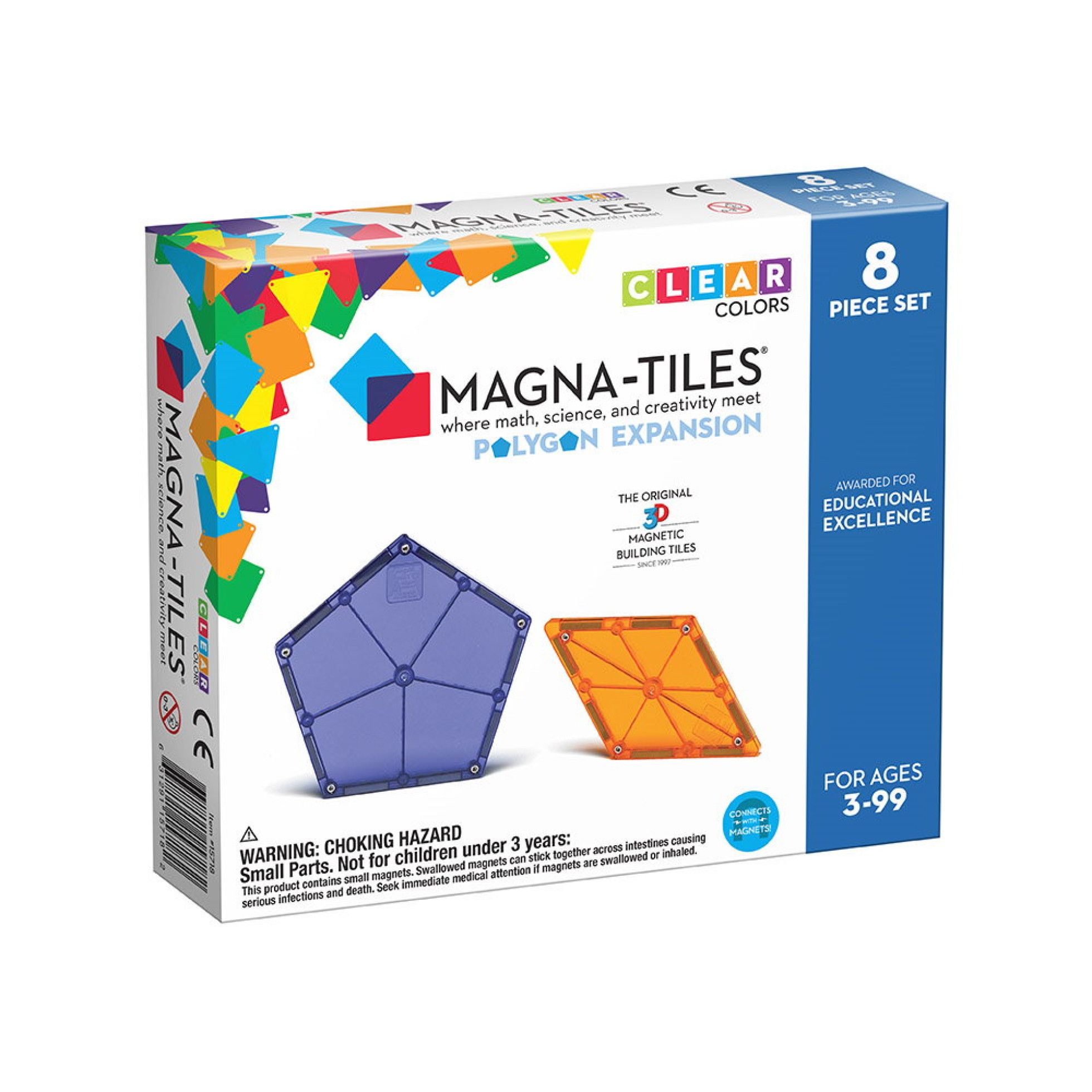 Set Magnetic Poligoane, extensie 8 piese - Magna-Tiles 1