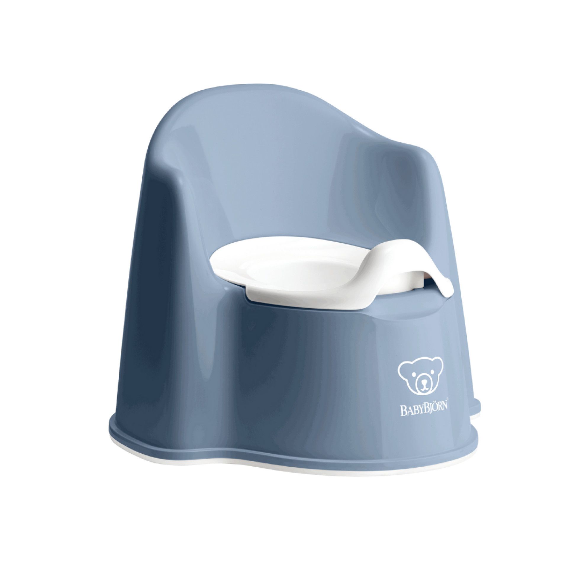 Olita cu protectie spate Potty Chair Deep Blue/White - BabyBjorn 1