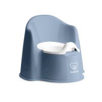 Olita cu protectie spate Potty Chair Deep Blue/White - BabyBjorn