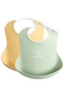 Set 2 bavete Powder Yellow / Powder Green - BabyBjorn