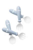 Set Lingurite si Furculite pentru bebelusi (4 bucati) Powder Blue - BabyBjorn