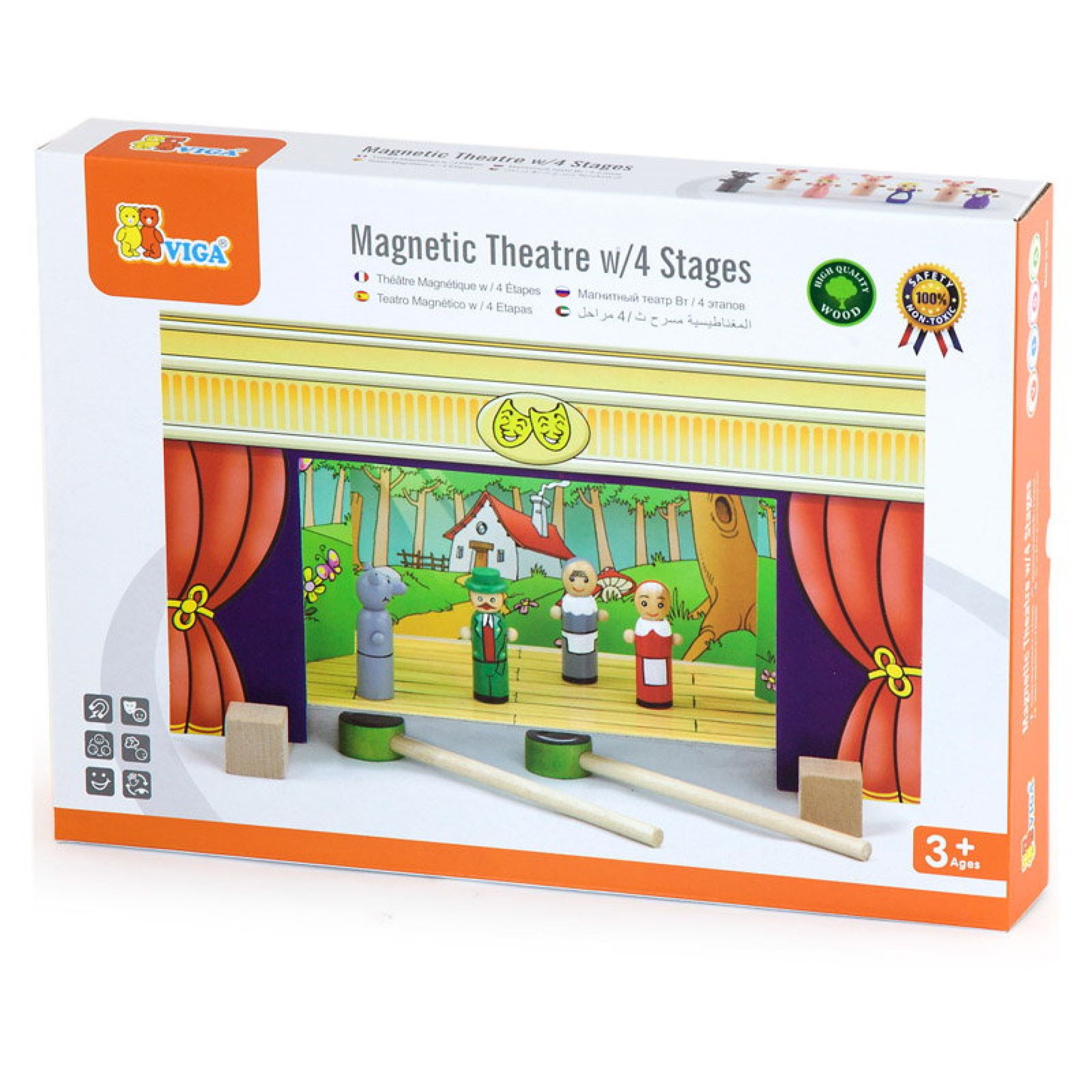 Teatru de papusi magnetic din lemn 1