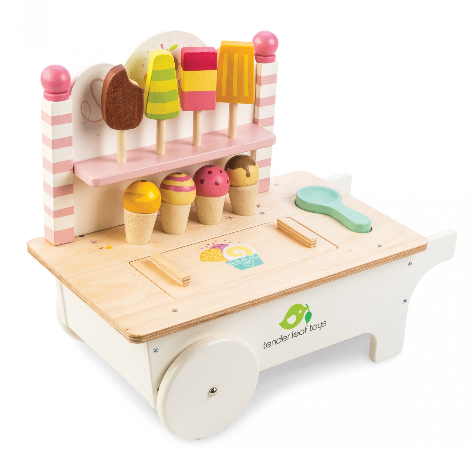 Carucior din lemn cu Inghetata Ice Cream Cart - Tender Leaf 1