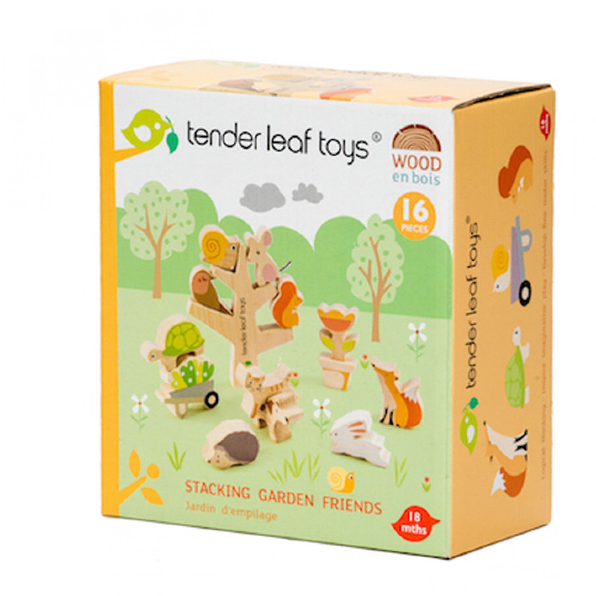 Jucarie de stivuire animalute Stacking Garden Friends - Tender Leaf 9