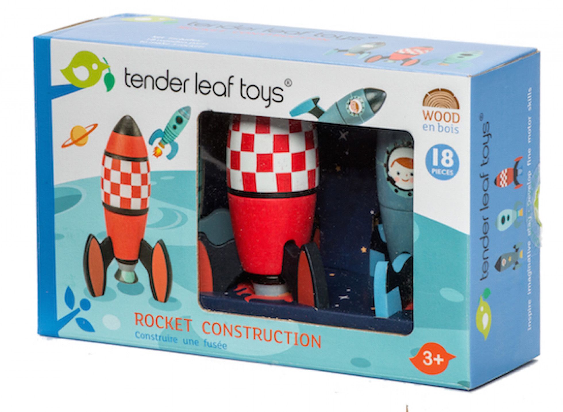 Set de constructie din lemn cu 3 rachete - Tender Leaf 7